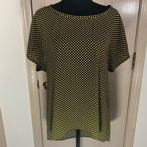 Pleione Women’s Black & Yellow Blouse